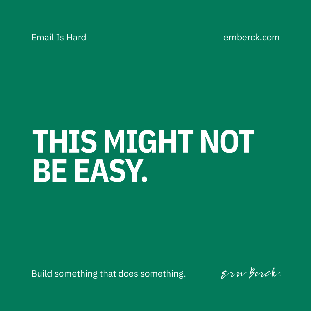 post slide email is hard
