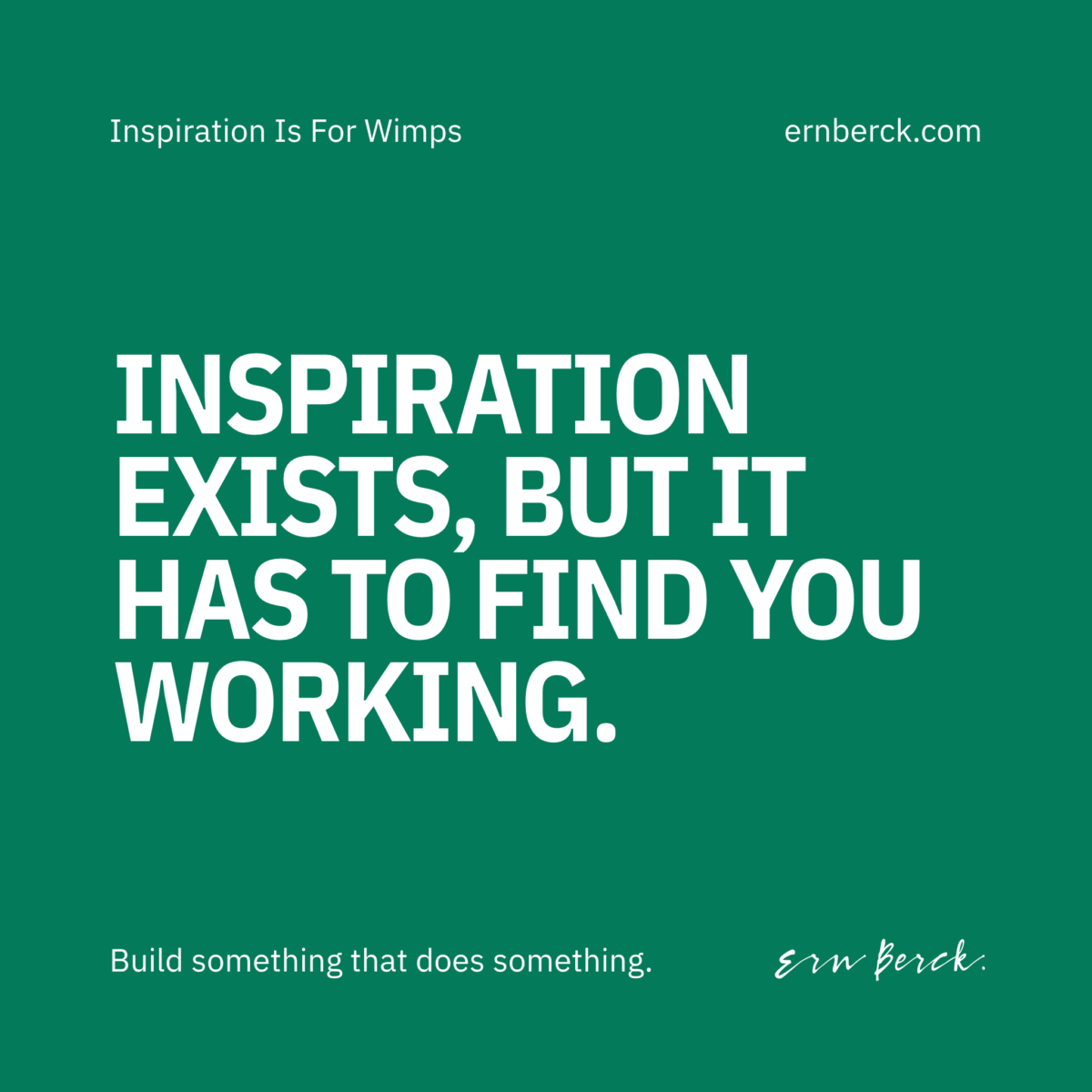post slide inspiration is for wimps