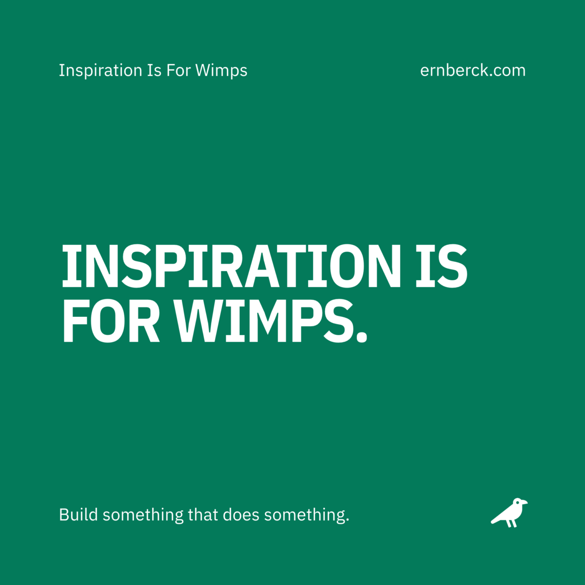 post slide inspiration is for wimps