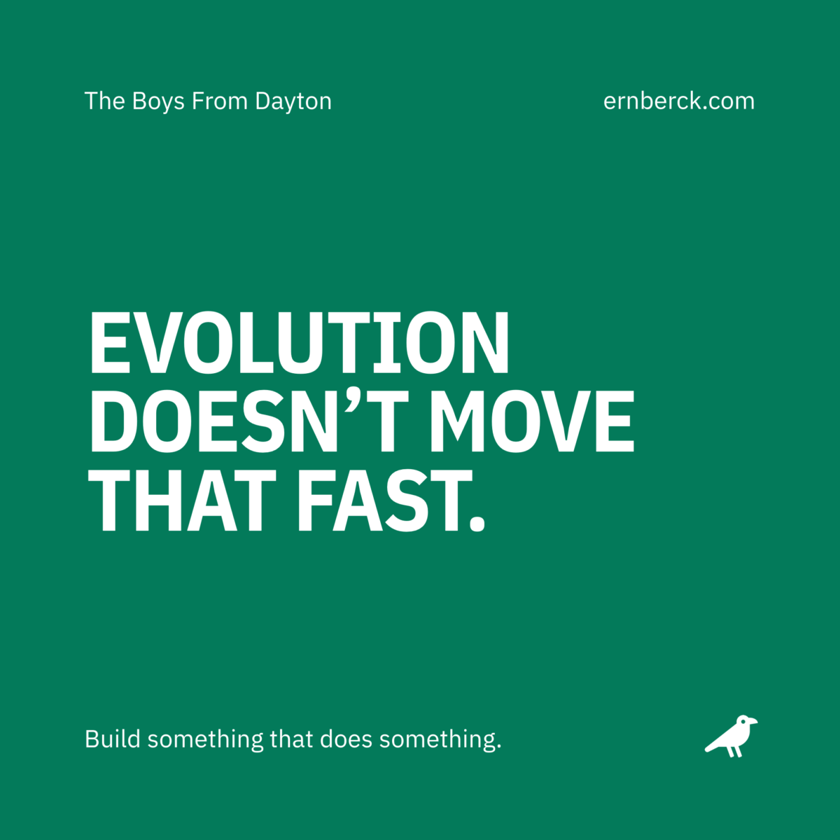 post slide evolution doesn't move that fast
