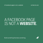 post slide a facebook page is not a website