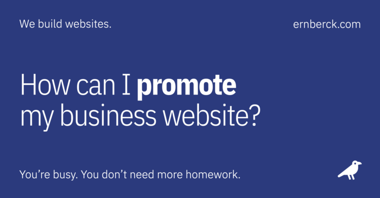post how can i promote my business website