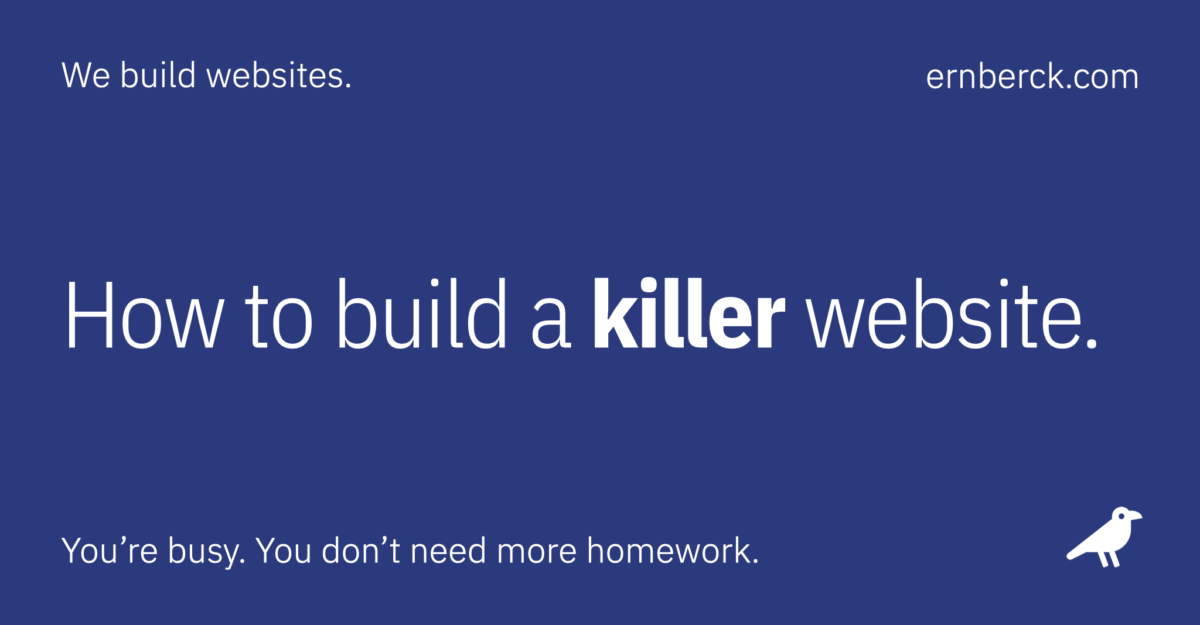 post how to build a killer website
