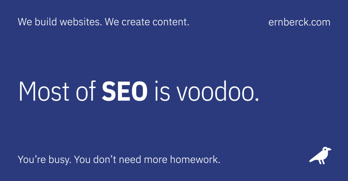 post most of seo is voodoo