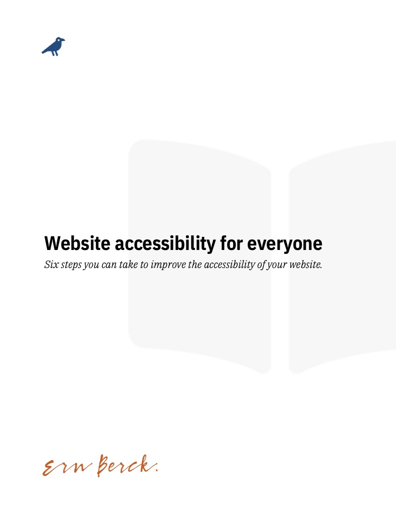 accessibility guide cover
