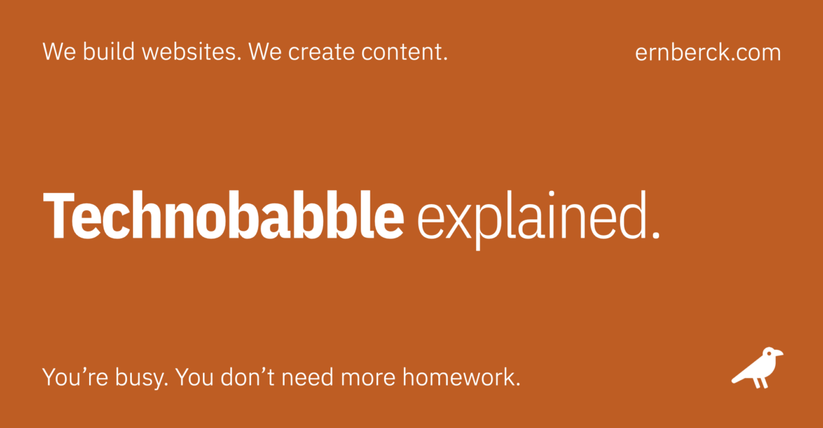 page jargon and technobabble explained