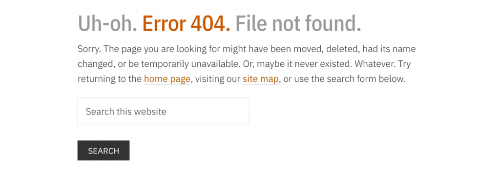 custom 404 error
