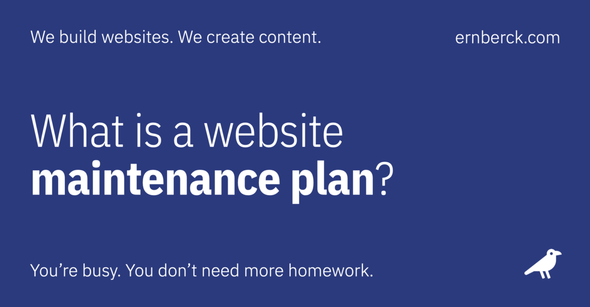 post what is a website maintenance plan