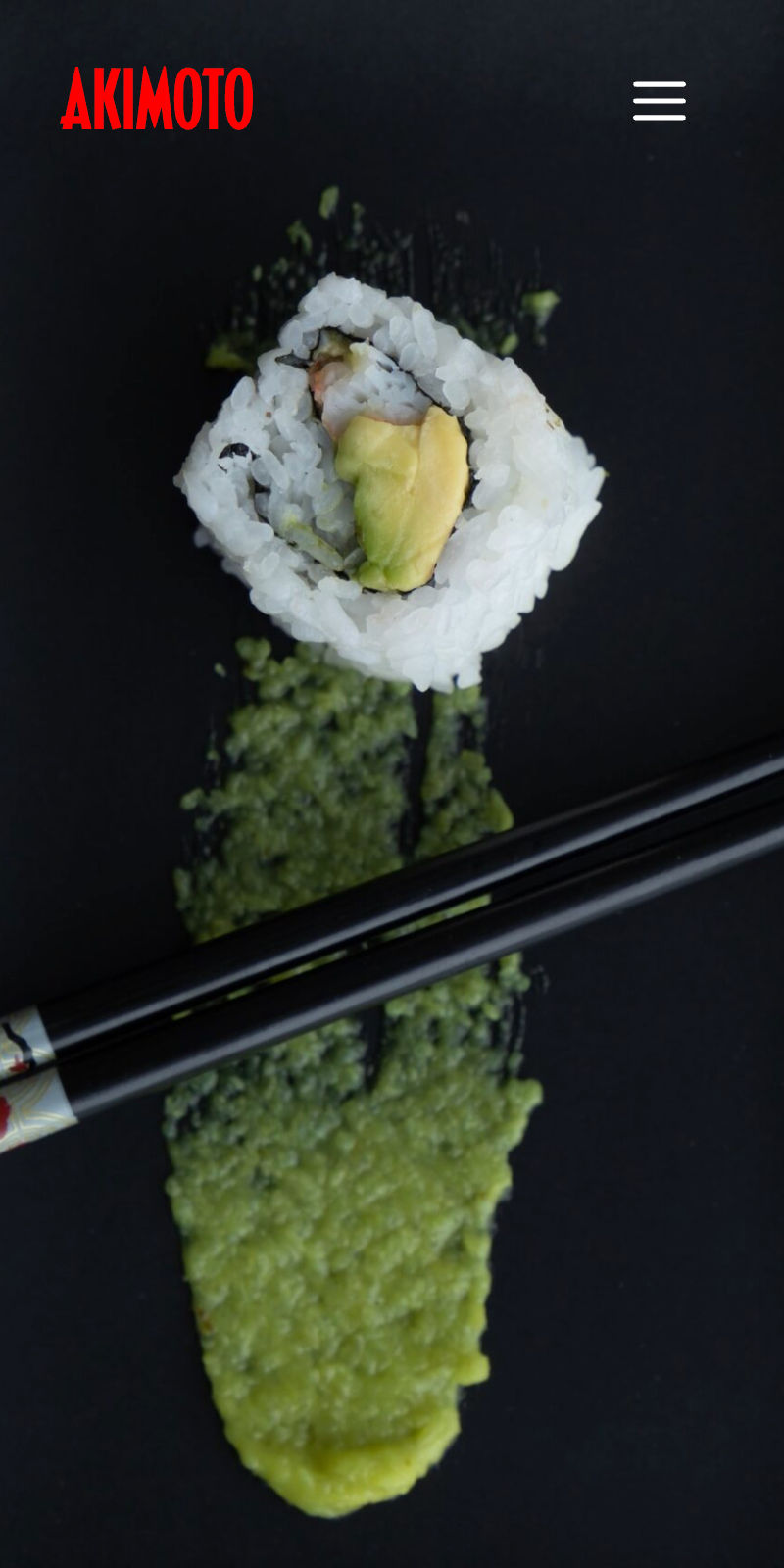 Ern Berck work concept for a sushi restaurant website